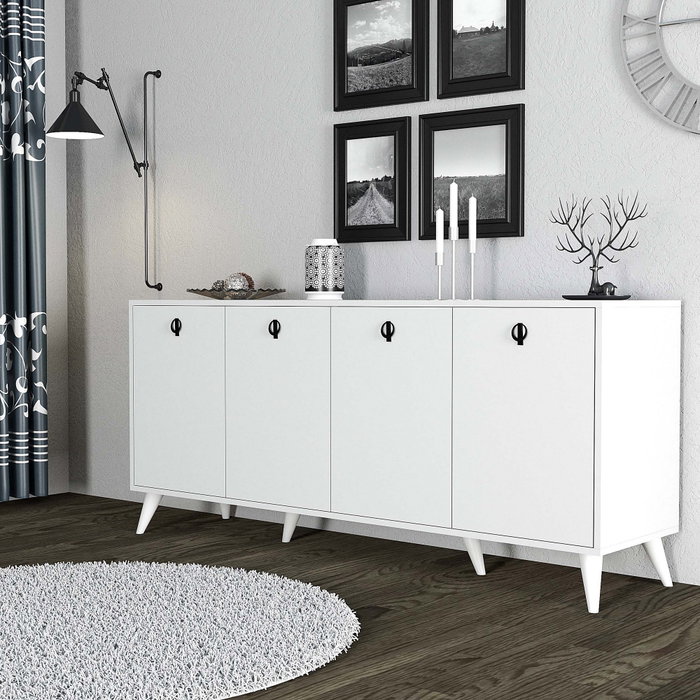 Hanah Home Consola Blanco Tablero Partículas Melaminado 180x80x45cm Elite 1614